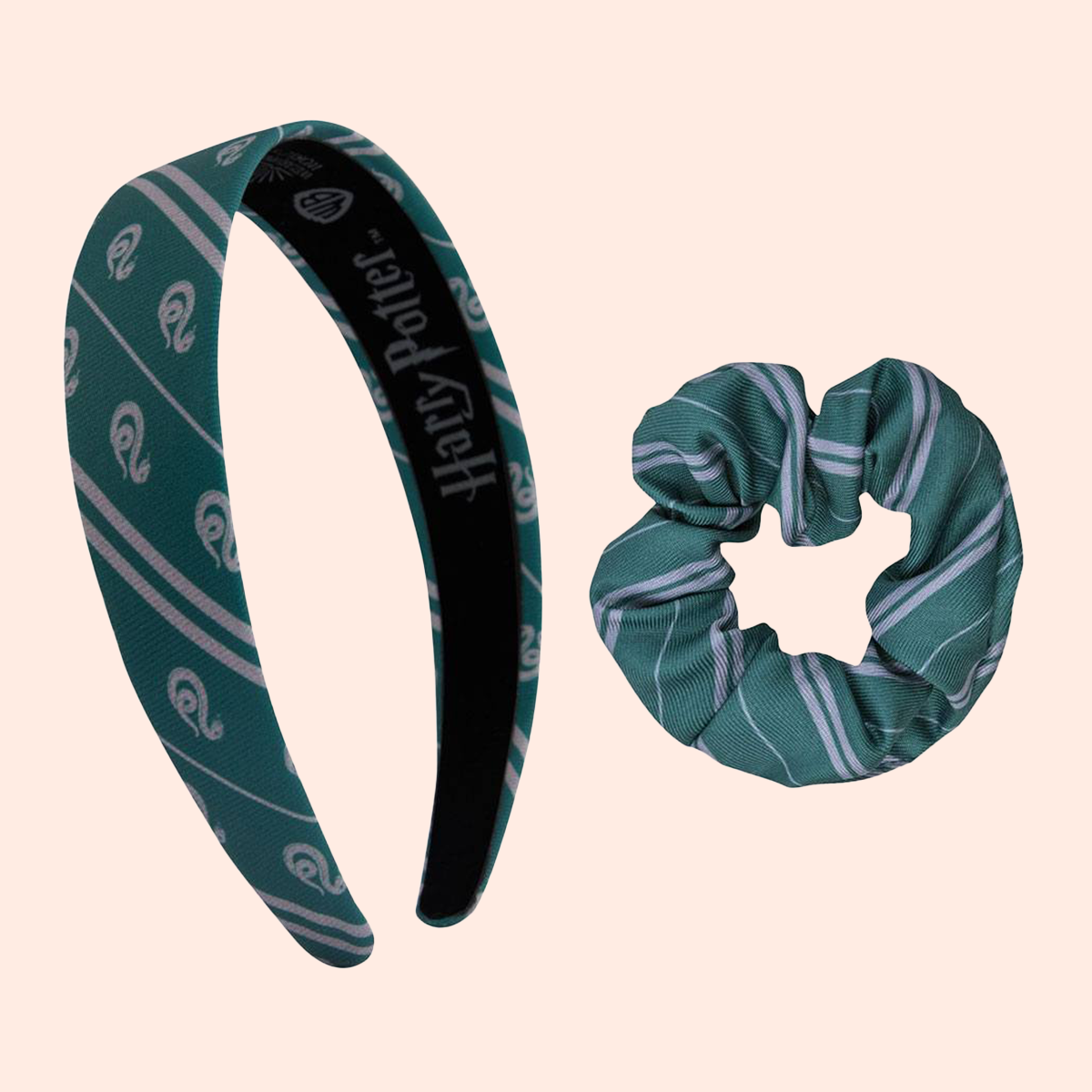 Serre-tête + chouchou Harry Potter Serpentard